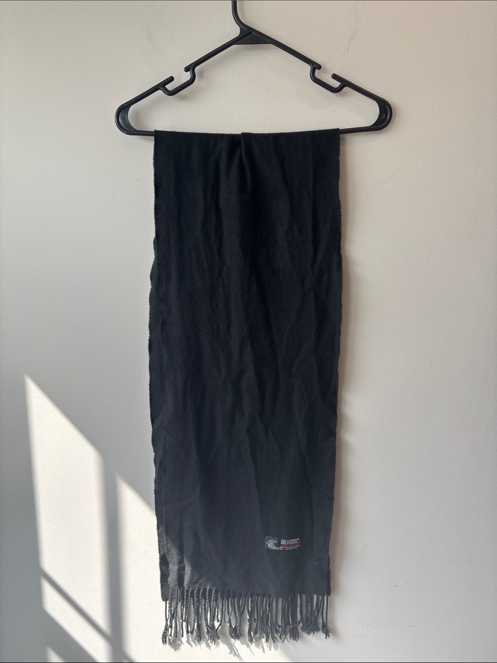 Black scarf cashmere blend